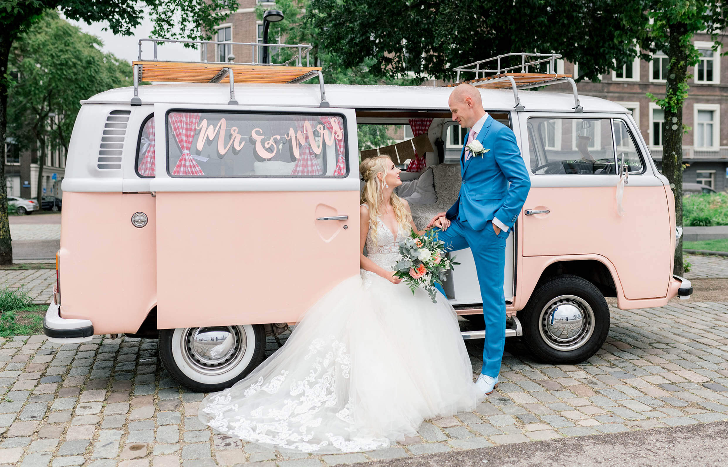 DVWB T2 VW trouwbus Miss Peach2 Header slider